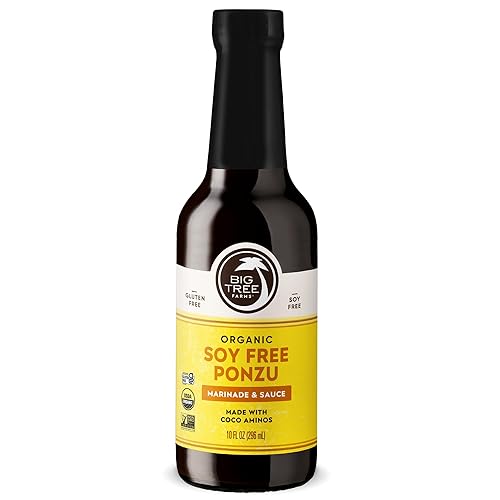 Big Tree Farms Aminos de coco orgánicos, aminos de coco líquidos, salsa sin soja, baja en sodio, alternativa a la soja, sin gluten, kosher, adobo y