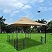 Yescom 12'x12' Canopy Top Replacement Beige for 2-Tier Harbor Gazebo GFS01250A Patio Cover Y01212T01