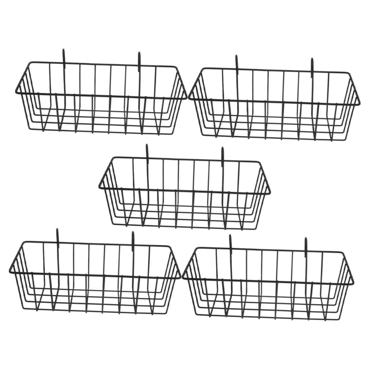 Râtelier Foin Lapin en Fer Noir, Lot de 5pcs Design Suspendu Antichute pour Cage de Petits Animaux, Mangeoire à Foin Résistante à l'usure pour Cage Lapin