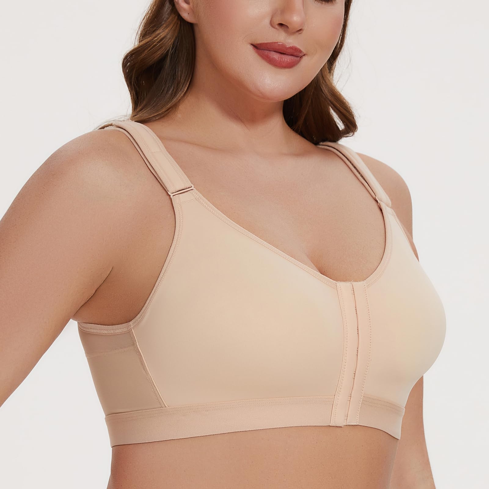 MELENECA Sujetador de Postura con Cierre Frontal para Mujer, sin Cables, poscirugía, Talla Grande
