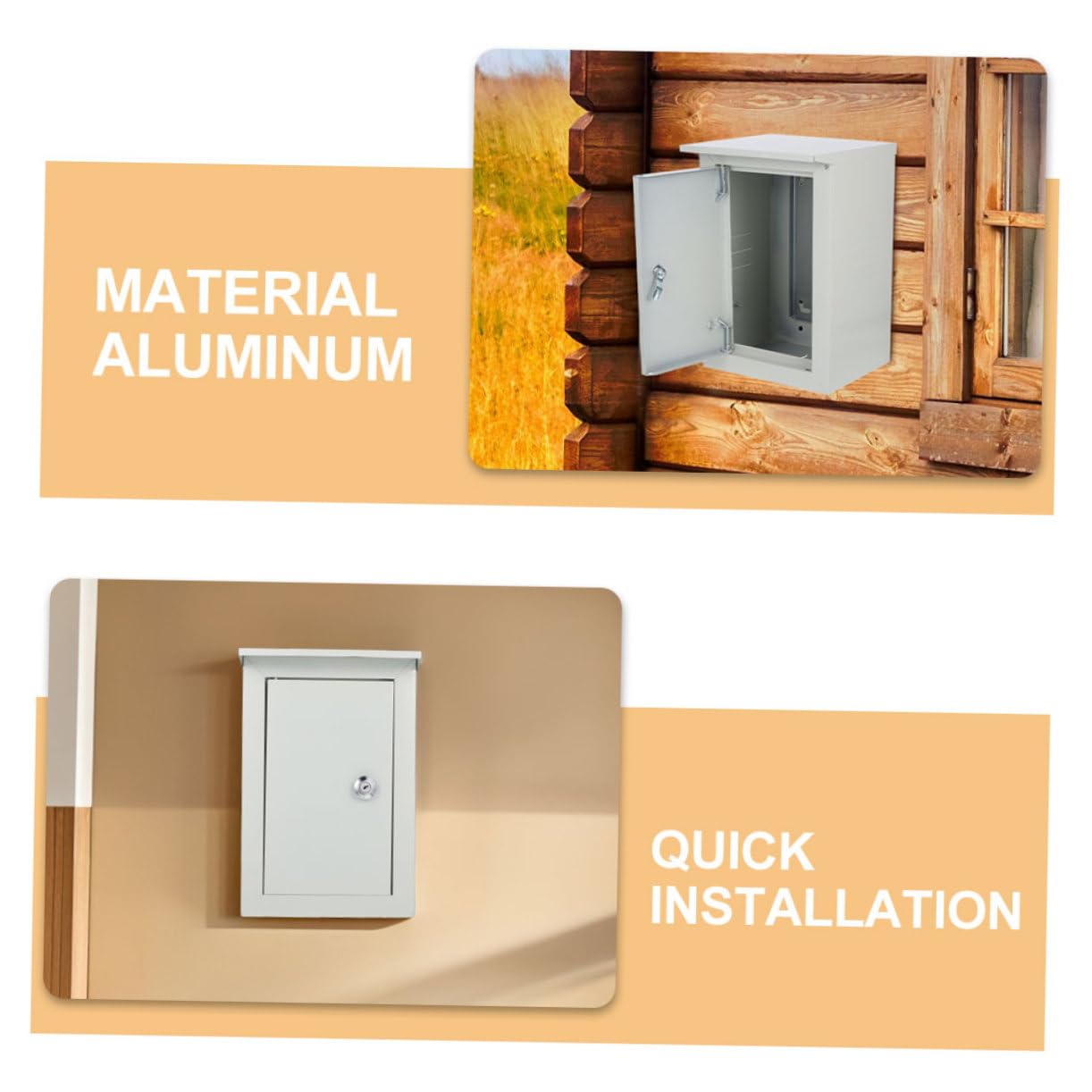 Operitacx Scatola Elettrica per Esterni Alluminio Controllo Elettrico Montata Muro Elettrica per Installazioni Outdoor