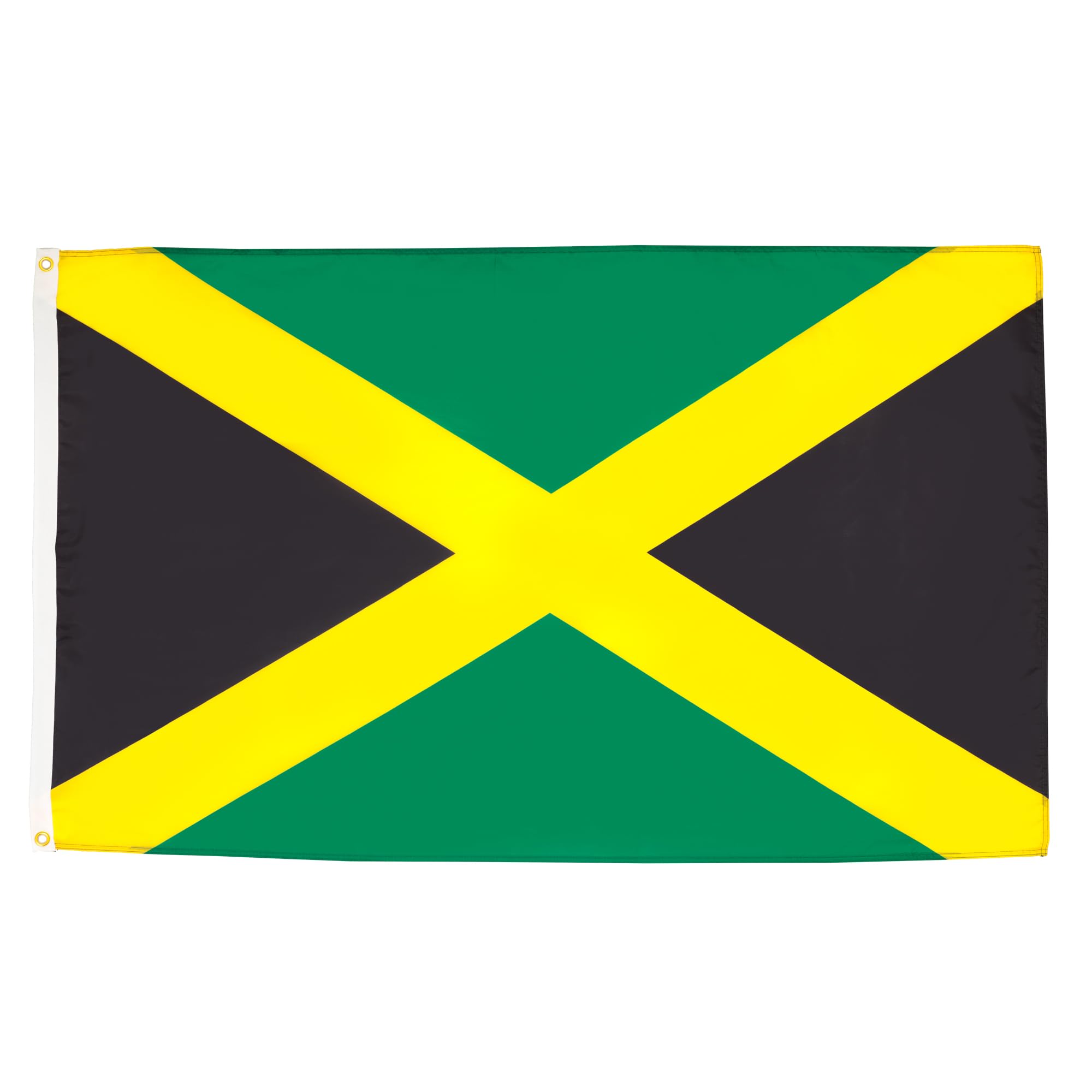 AZ FLAG - Jamaica Flag - Large 5x8 Ft - 100D Polyester Jamaican Big Banner with Two Metal Grommets - Fade Resistant - Vivid Colors - 5' x 8' Feet - 250x150 Cm