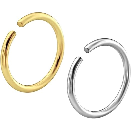 Via Mazzini Surgical Steel Nose Ring 8mm