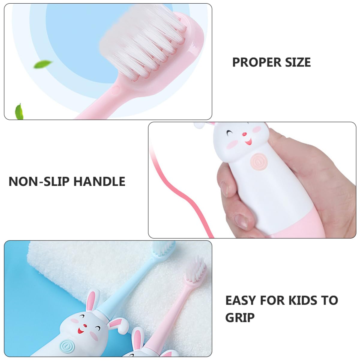 FRCOLOR 3 Juegos Cepillo de Dientes Eléctrico Infantil Sonic con Diseño de Cartoon Cabezal y Incluye Repuestos para Color Rosa