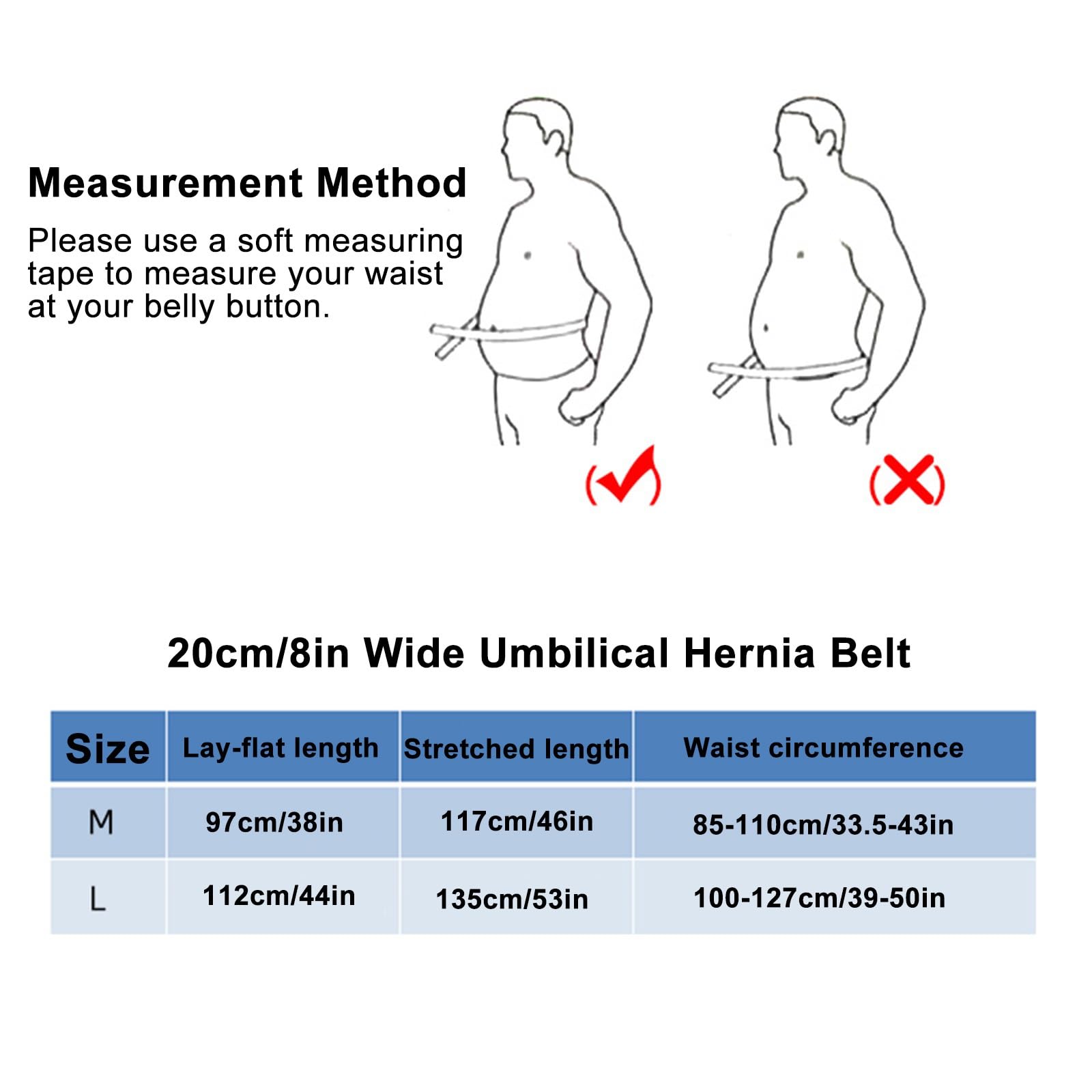 Fascia Ernia Ombelicale per Uomo e Donna, Fascia Addominale in Tessuto Traspirante, Sollievo Rapido per Ernie Epigastriche, Ombelicali e Ventrali, con 2 Cuscinetti di Compressione(Black,M)