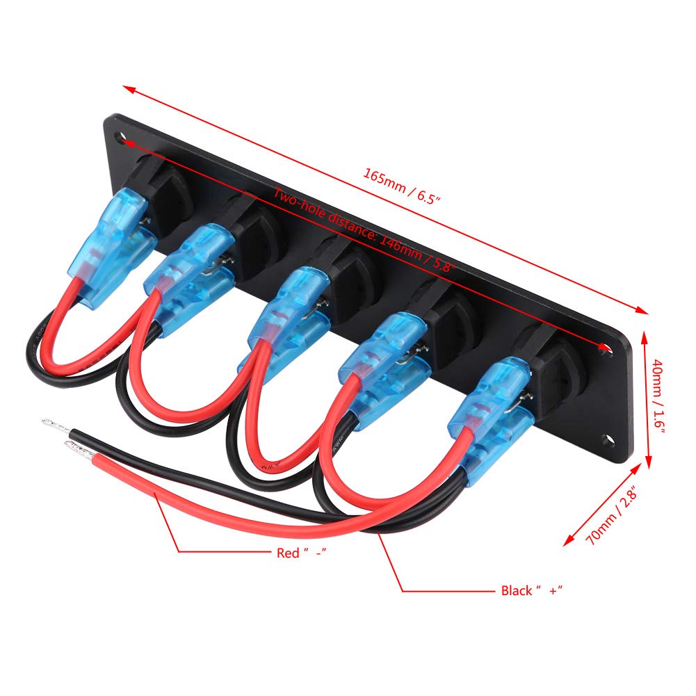 One-Day Sale: Up to 70% Off 5 Gang Rocker Switch Panel 12V-24V Waterproof On-Off Toggle Switches Panel with Pre-Wired for Car Vehicle Trailer Truck SUV Yacht Marine Boat RV Ship Rocker Switches Best Cyber Monday 🔥 5 Gang Rocker Switch Panel 12V-24V Waterproof On-Off Toggle Switches Panel with Pre-Wired for Car Vehicle Trailer Truck SUV Yacht Marine Boat RV Ship Rocker Switches