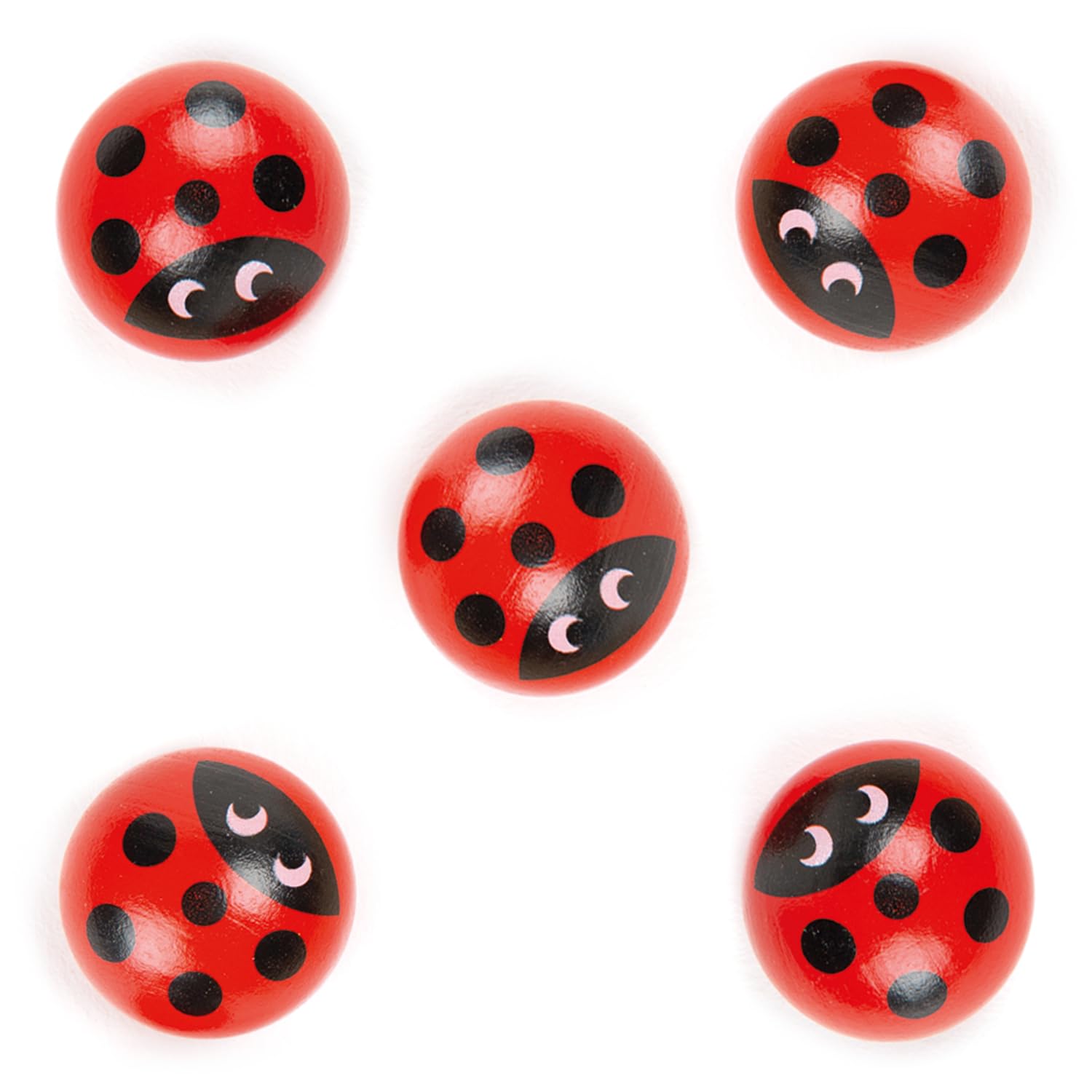 Nene Toys 5-Piece Wooden Replacement Set for Ladybug's Matching Game