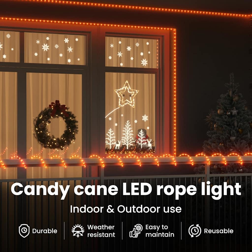 vidaXL Luz de cuerda con luces de cuerda Cálido 50 m PVC