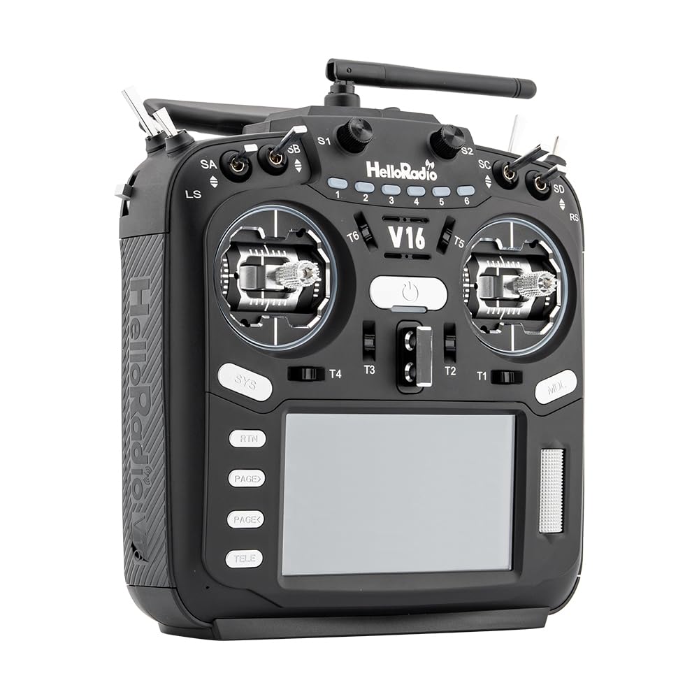 TARGETHOBBY V16Max ELRS CNC Hall Gimbals Radio Transmitter, 16 Channels, 2.4G, Mode 2, for RC Drone (Black)