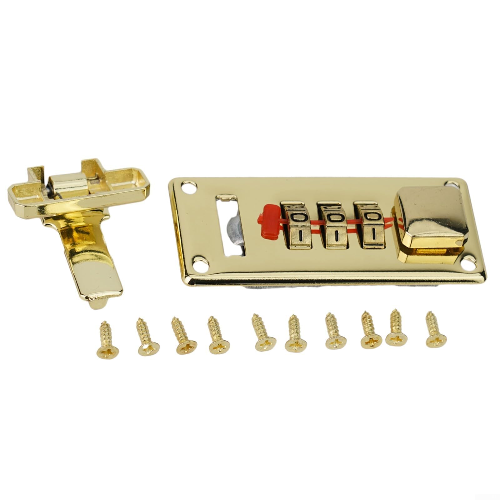 Oniissy 1Set 65 * 29mm Combination Lock Wooden Box Fixed Lock Suitcase Combination Lock,Gold And Silver Combination Lock For Retro Wooden Boxes And Office Use(Yellow Left)