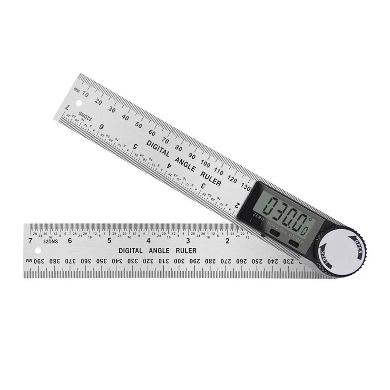 Digital Angle Finder, 2 in 1 Digital Angle Meter Inclinometer Multifunctional Ruler Accuracy Electronic Goniometer Protractor for Woodworking,Inclinometer(Steel-200mm)