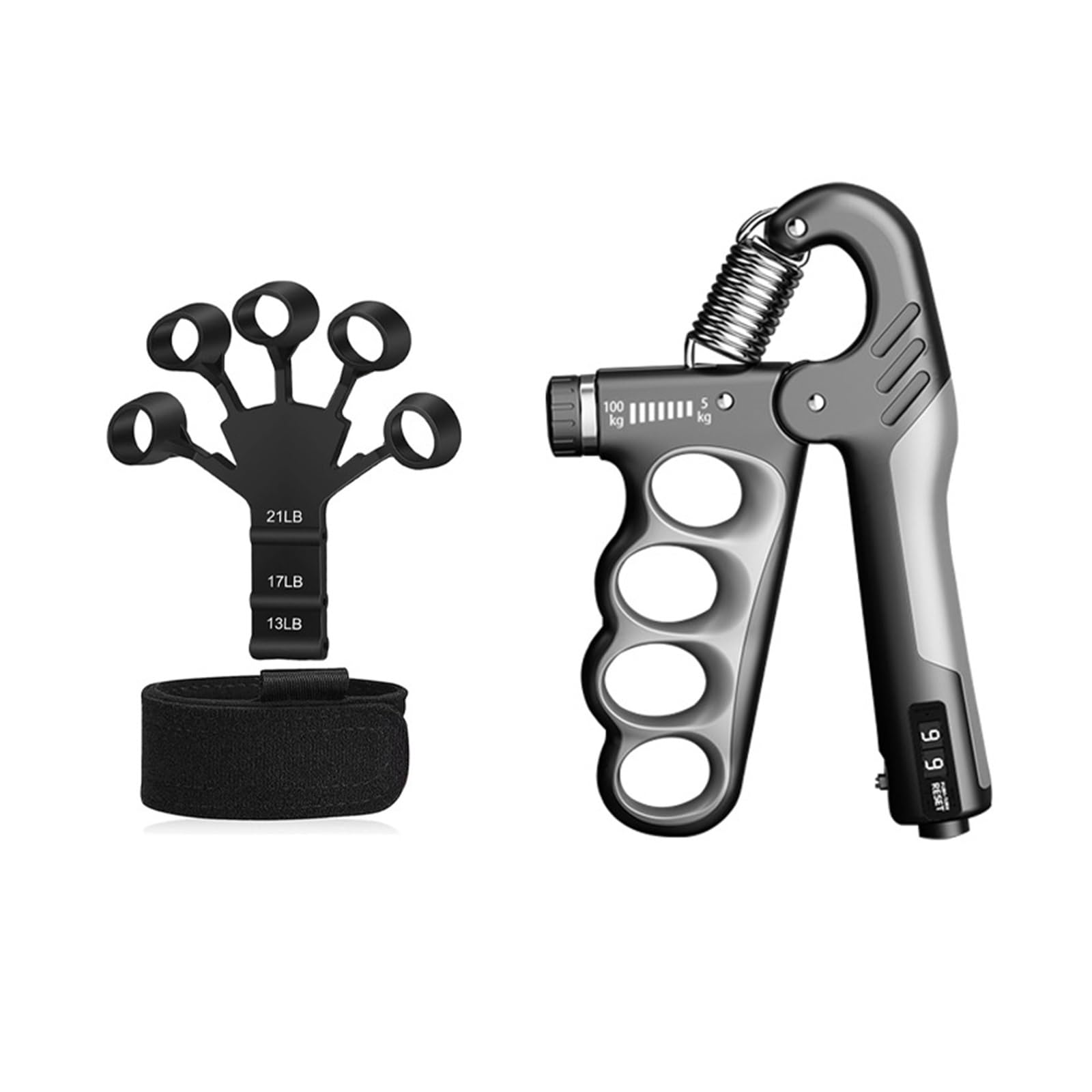 FLYIODFCXV Wrist trainer, 5-100kg 6 piece set Hand Strengthener Adjustable Muscle Recovery Fitness Strength Exercise
