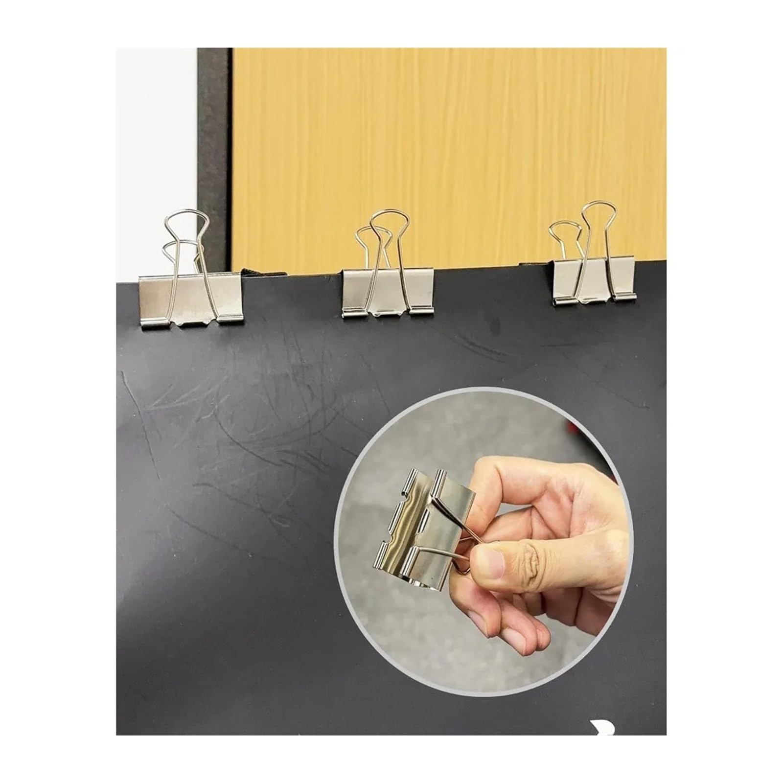 Foldback Klammern 100er-Pack 1,6-Zoll-Binderklammern | For eine effiziente Dokumentenorganisation