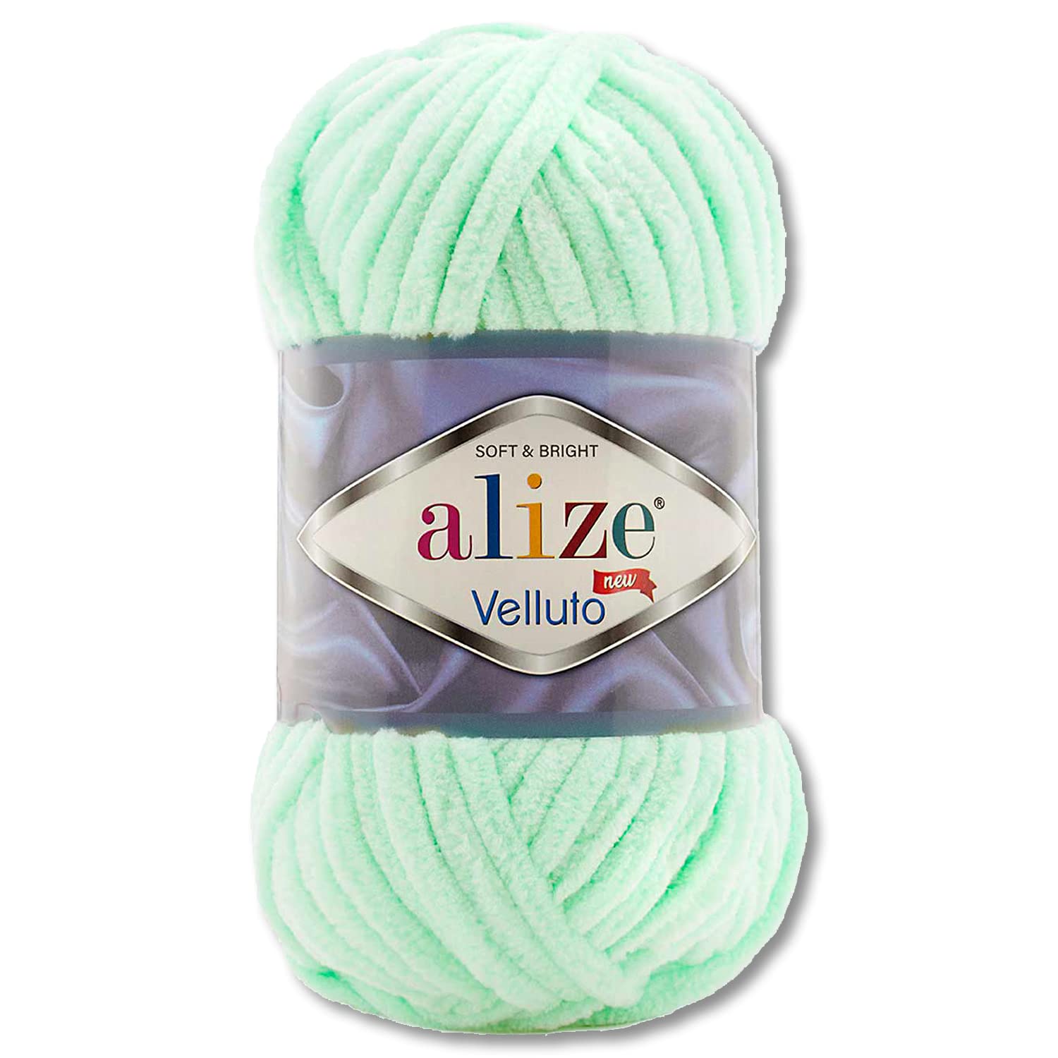 Wohnkult 100 g Alize Velluto Wool in 30 Selection (464 | Light Green)