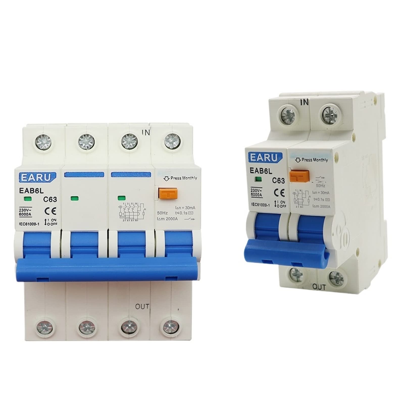 VSPPJYFG 10pc AC230V MCB Leakage Protector RCBO Overload Short Circuit Protec 4P 30mA Residual Current Circuit Breaker Switch RCCB RCD(25v)