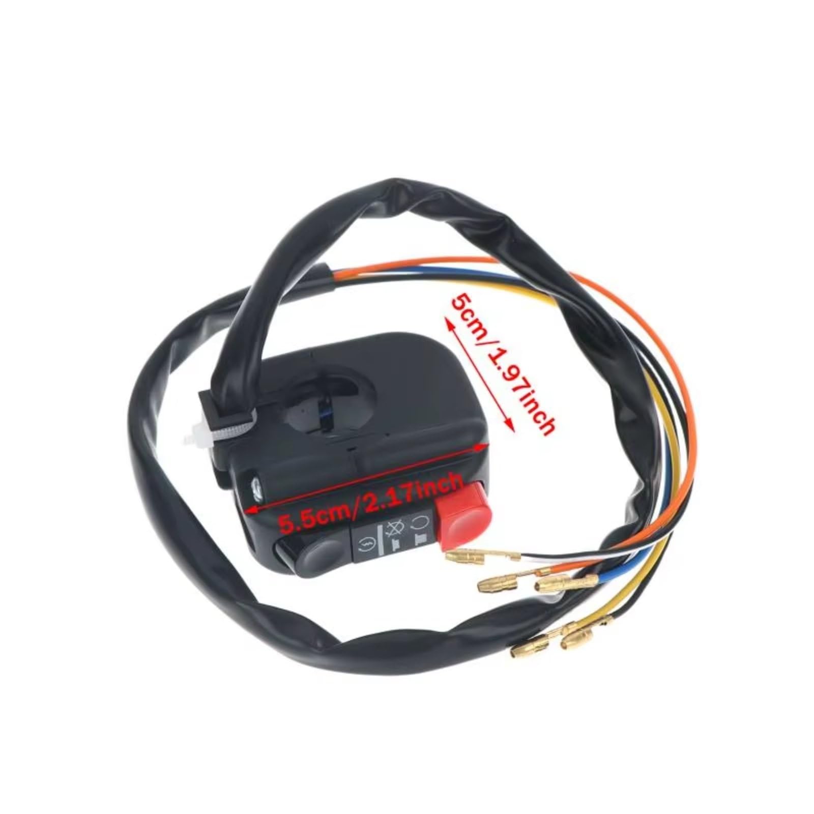 Interruptor De Motocicleta, Montaje De Manillar, Botón De Encendido Y Apagado, Interruptor Lateral De 12V Para Scooters Universales ATV Interruptor manillar moto