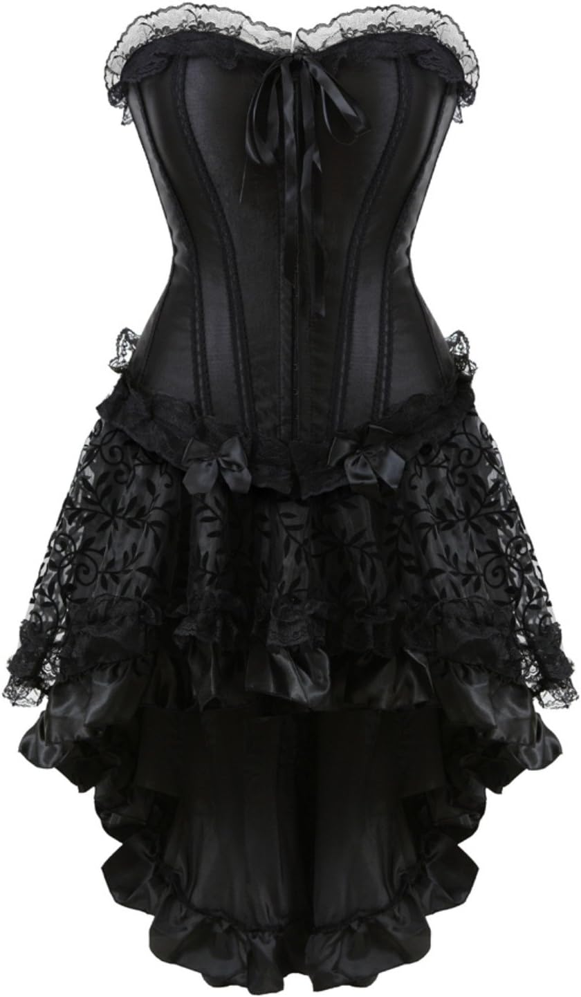Grebrafan Bride Satin Corsets with Fluffy Pleated Layered Tutu Skirt at