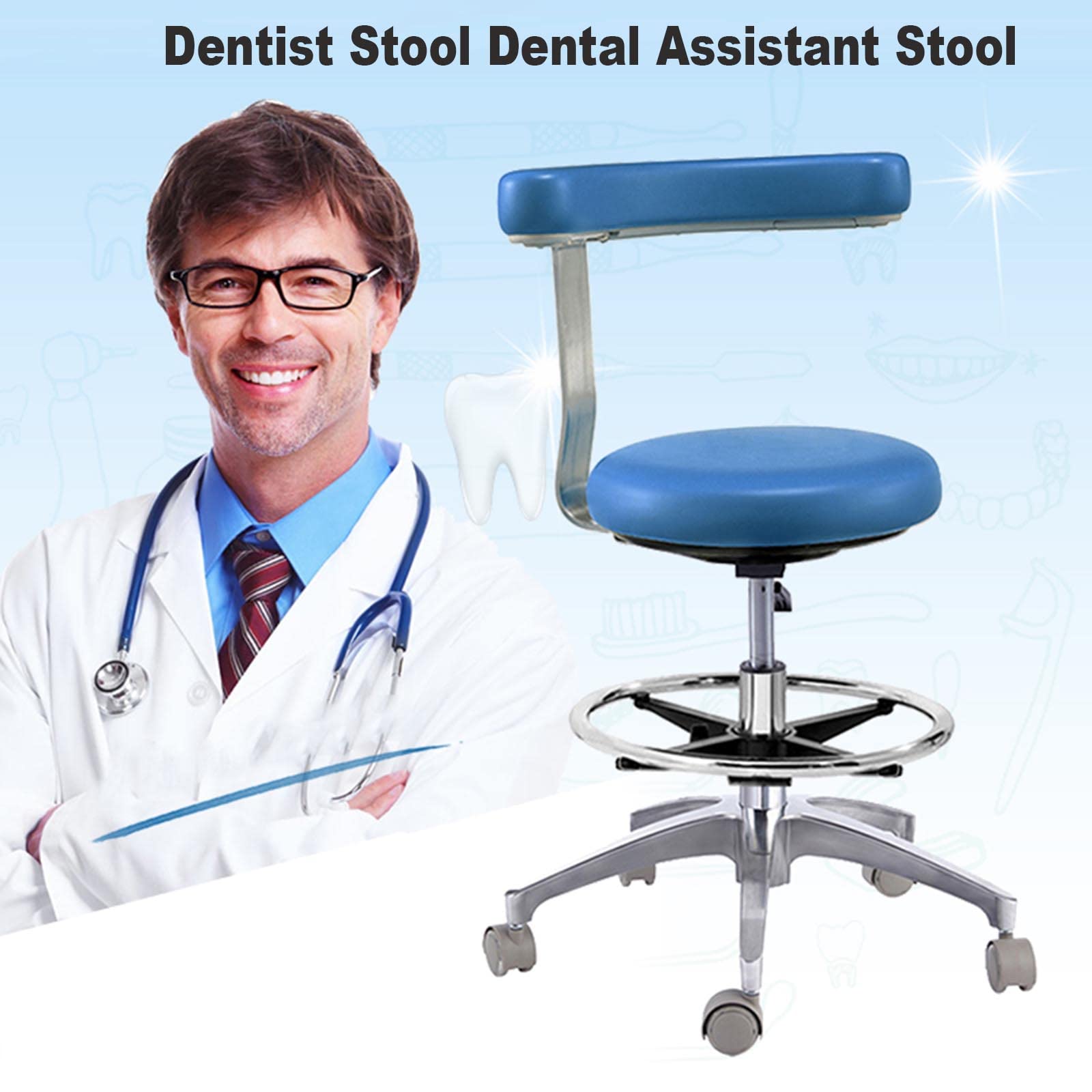 Amazon.co.jp: 歯科医のスツール 歯科アシスタントチェア アームレスト