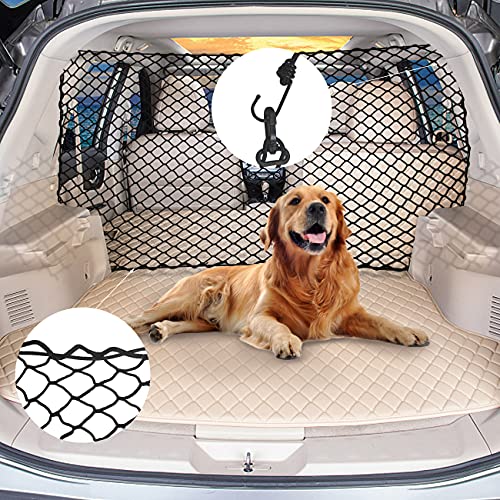 QJXX Car pet Supplies LPY-Pet Net Vehicle Safety Mesh Dog Barrier SUV/Car/Truck/Van - Fits Behind Front Seats, Black, 1… - Image 3