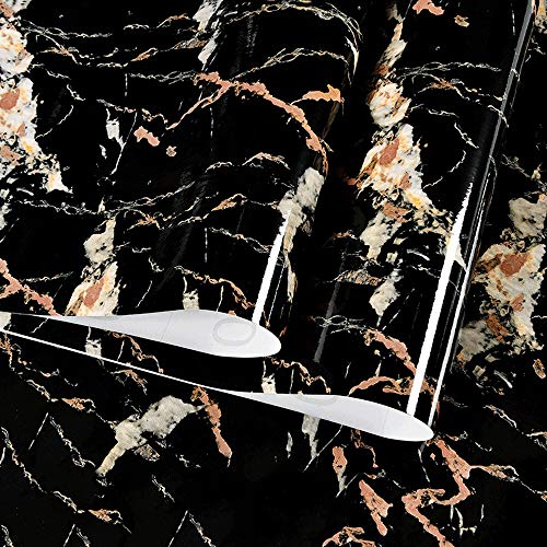 LCTCBZ Papel de mármol - papel de contacto de mármol antiincrustante resistente al agua desmontable impermeable de PVC desmontable impermeable de PVC de granito/ceniza de cocina (Color : T)