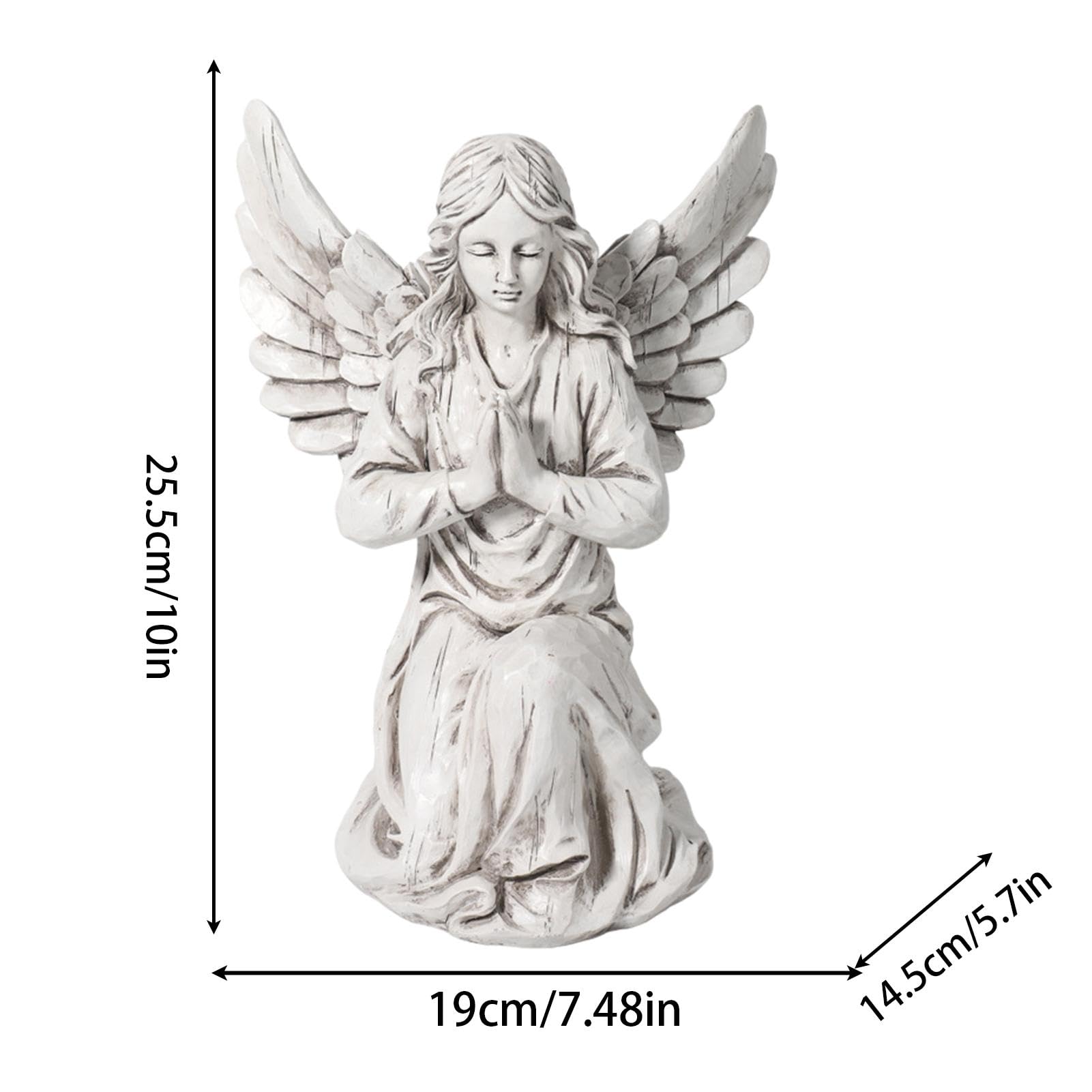 Statua, żywica do trawnika ogrodowego na patio-religijne posągi ogrodowe, statua anioła na zewnątrz, dekoracja północnoeuropejska p