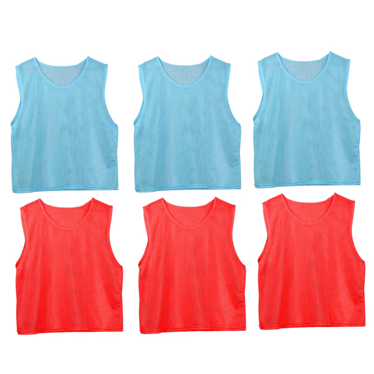 POPETPOP 6 Pcs Mesh Tank Bibs Scrimmage Vest Mesh Scrimmage Training Vests Jerseys Player Football Girdle Youth Light Jr Numbered Pinnies Ribbed