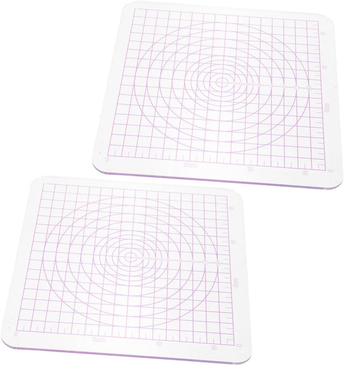 Angoily 2Pcs Transparent Acrylic Clay Board Round Corner Clay Pressing Plate 7.28In Square Modeling Tool for Sculpting Pottery Easy Clean for School and Home Art Projects
