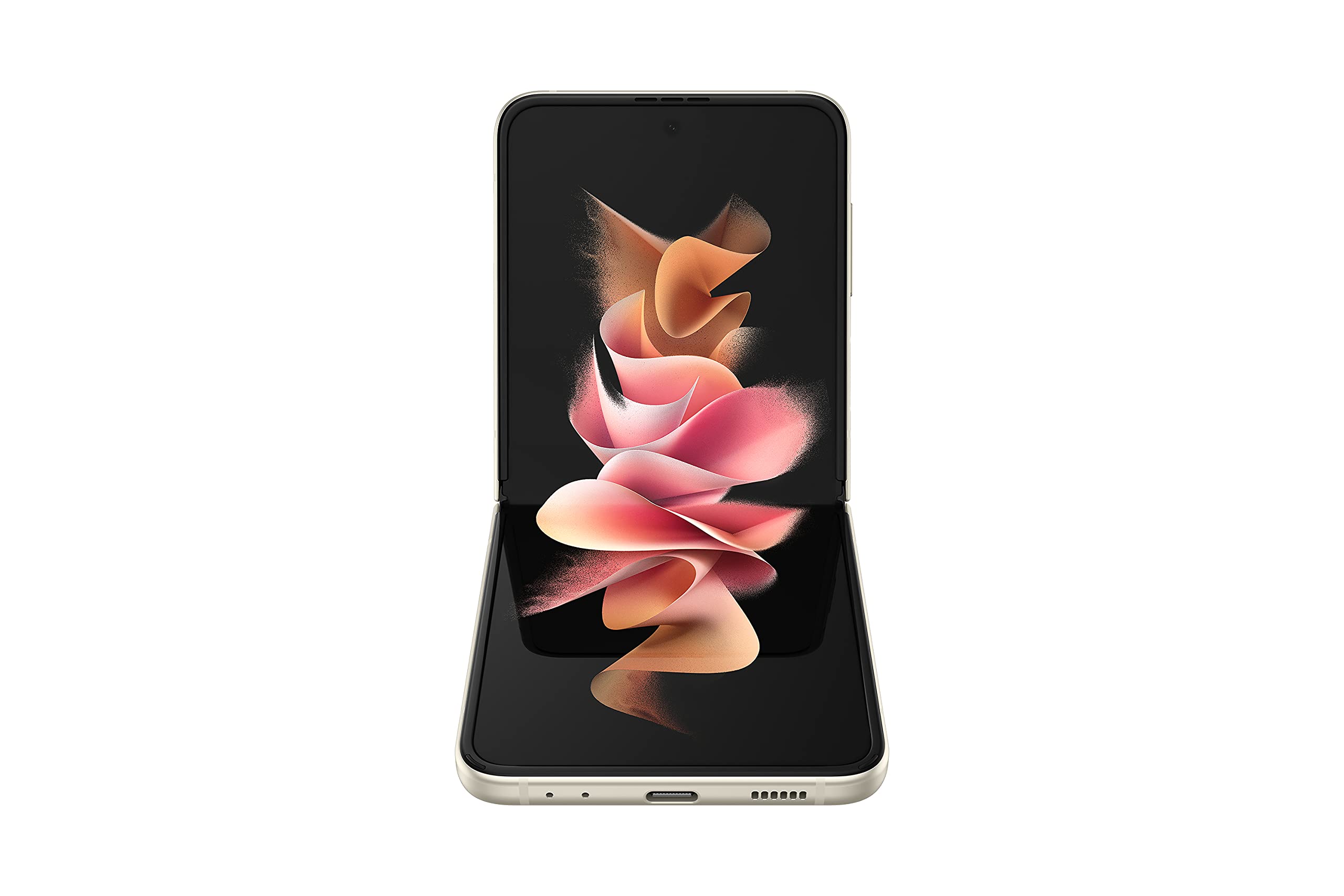 Samsung Galaxy Z Flip 3 5G 128GB Phantom Cream (Generalüberholt) Android Smartphone Entsperrt mit Garantie
