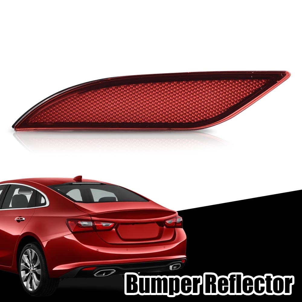 G-PLUS Rear Bumper Reflector Set Left Driver Side Compatible with Chevy 2016-2019 Malibu Hybrid 2016-2021 Malibu L 2016-2022 Malibu LS/LT 23174490 GM1185113 23174489 GM1184113