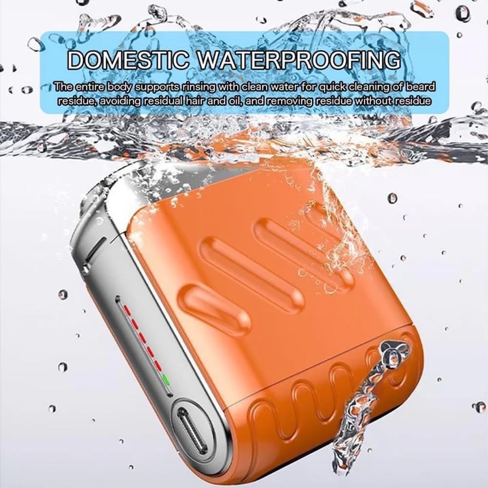Mini Rasoio Elettrico Rotante Tascabile a Doppio Anello, Rasoio Portatile for Uomo E Donna, Rasoio Impermeabile Ricaricabile Tramite USB, Rasoio a Doppia Testa Bagnato E Asciutto for Viaggi(Mixed)