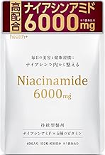 Health+ Niacinamide Supplement, Beauty and Health Support, Niacin, 6,000 mg, Biotin, B1, B2, B6, B12, 60 Tablets, Approx. 30 Day Supply