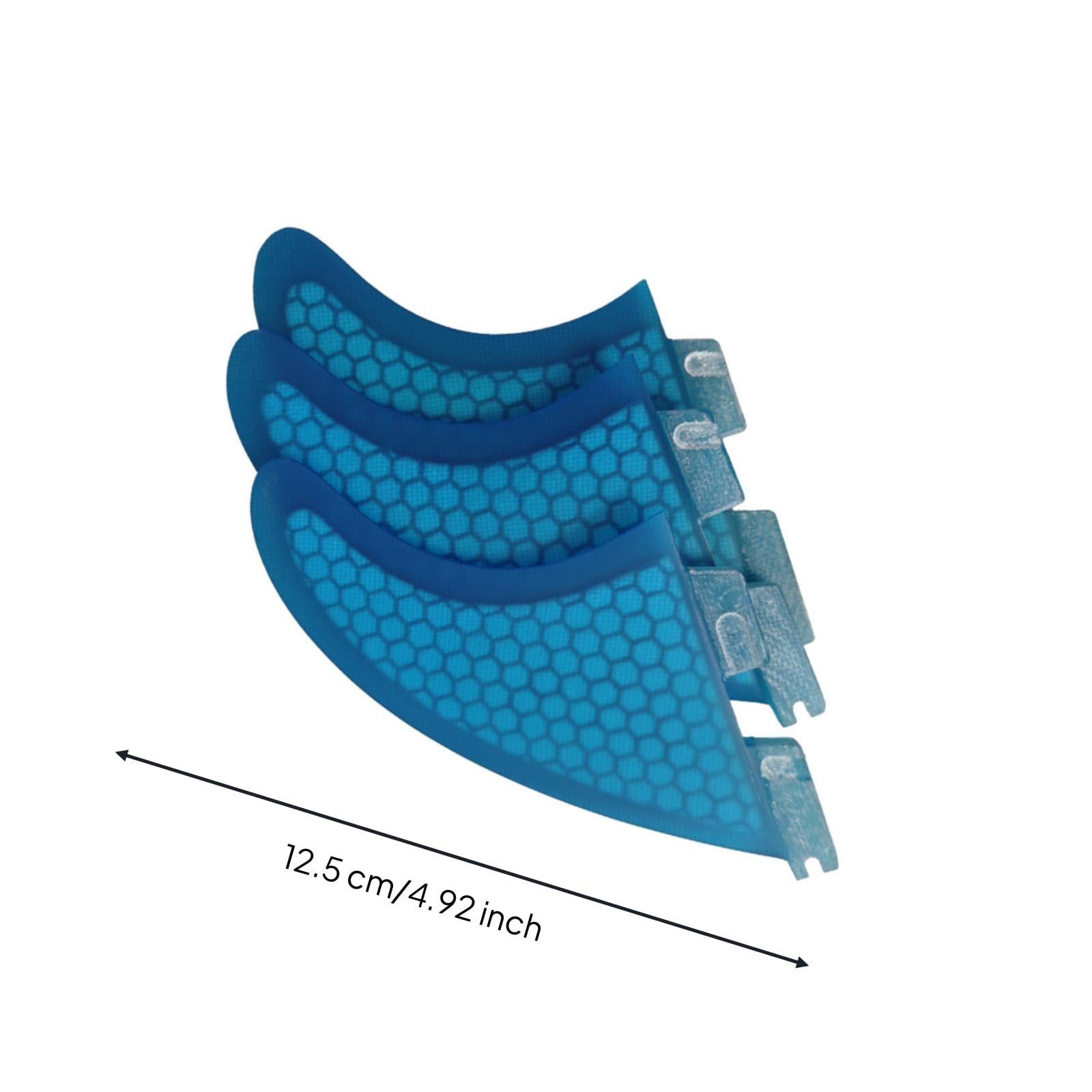 Surfboard Fin Ersatzflosse Set Surfbrettflosse Dreifachfinne Fiberglas Wabenkern Halt Passend für II Finboxen für Freizeit Übung Meer