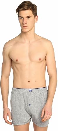 Tutku   Giyim Pamuklu Penye D meli Erkek Boxer 3 L  Paket Gri, L