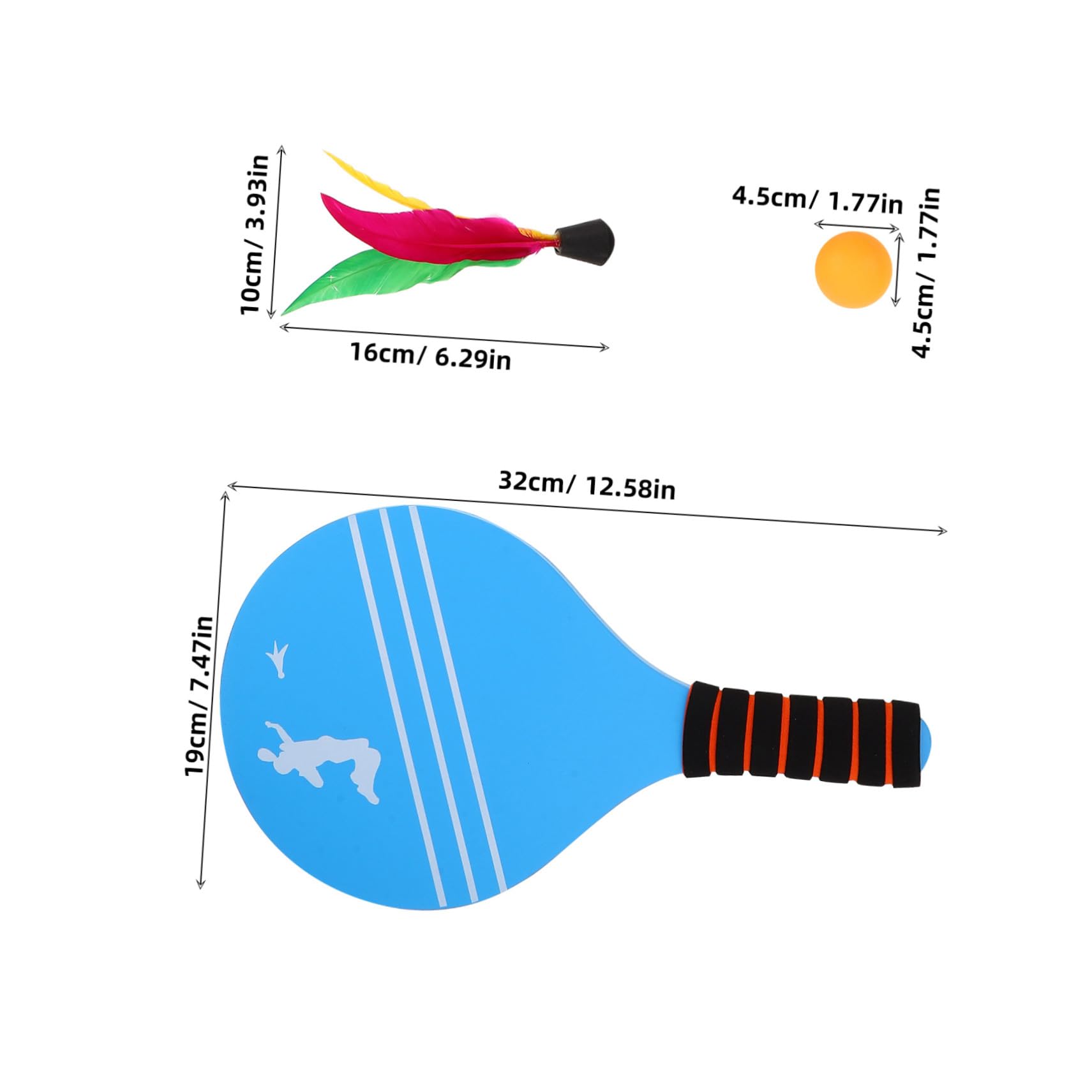 Paddle Ball Beach per Adulti Racchette Badminton Resistenti per Indoor e Outdoor Kit Sportivo Versatile con Shuttlecock e Pallina per Famiglia e Ragazzi
