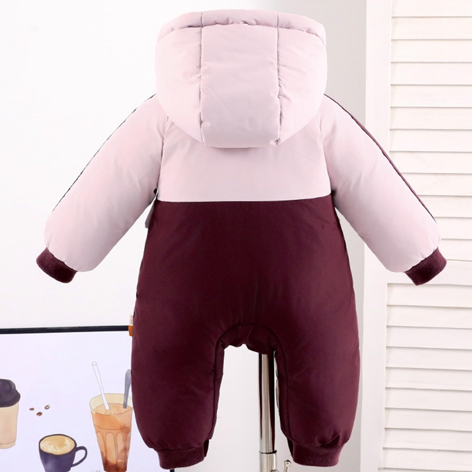 Neonato Pagliaccetto Vestiti per Bambini Manica Lunga Tutine Tinta Unita per Neonati Jumpsuit con Volant con Bottoncini Vestiti Bambino Tutina Unisex Morbida e Traspirante