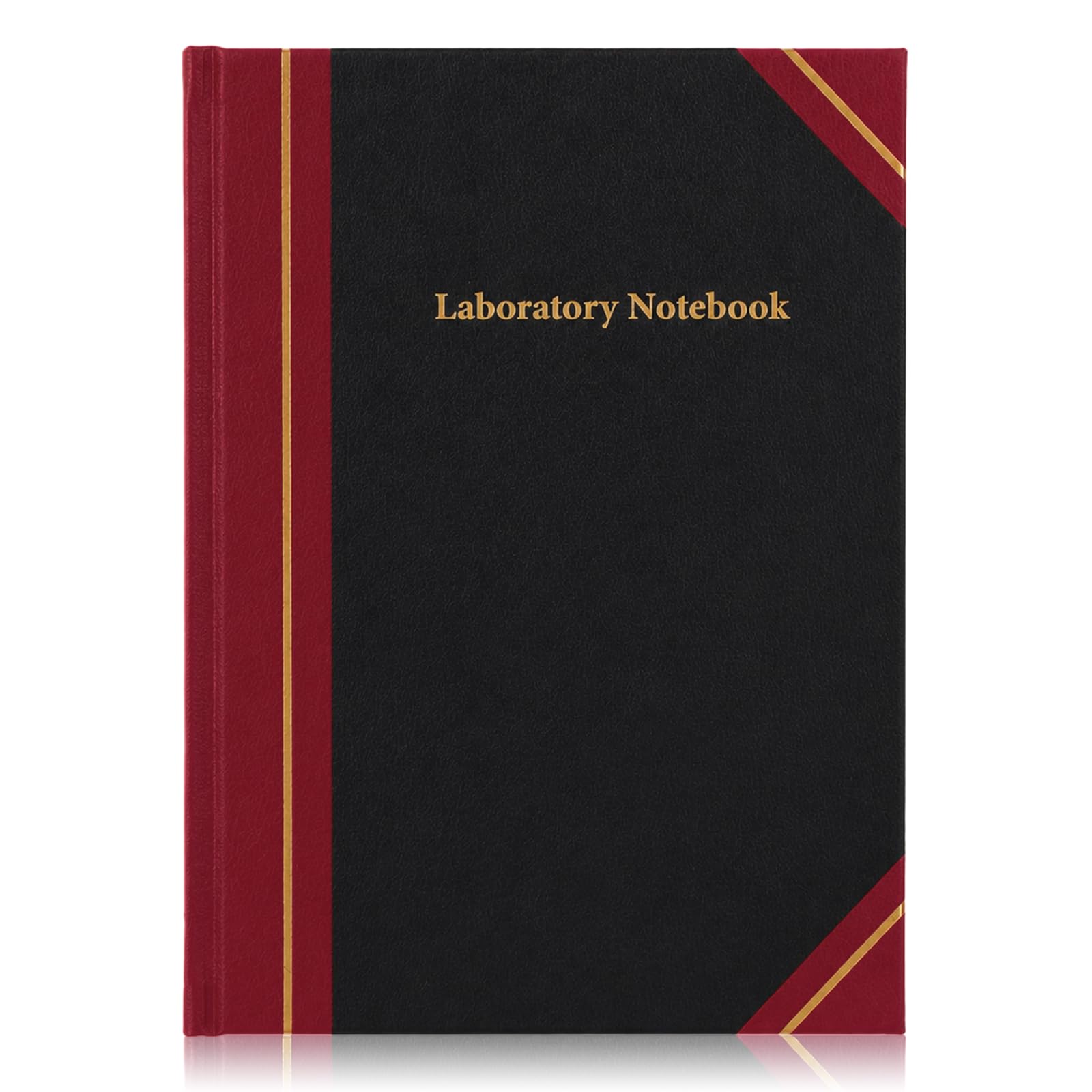 Watersay Carnet de laboratoire noir pour organisation de projet, 96 pages, 20,3 x 25,4 cm, carnet de notes pour l'ingénierie graphique, chimie, laboratoire de calcul