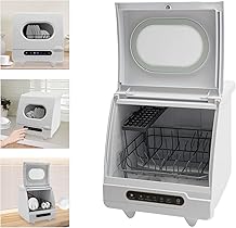 Countertop Dishwasher,1200W Mini Dish Washer,Compact Dishwasher,5 Washing Programs 360  Spray Automatic Dishwasher,Table Top Dishwasher For Apartments,Boats,Campers