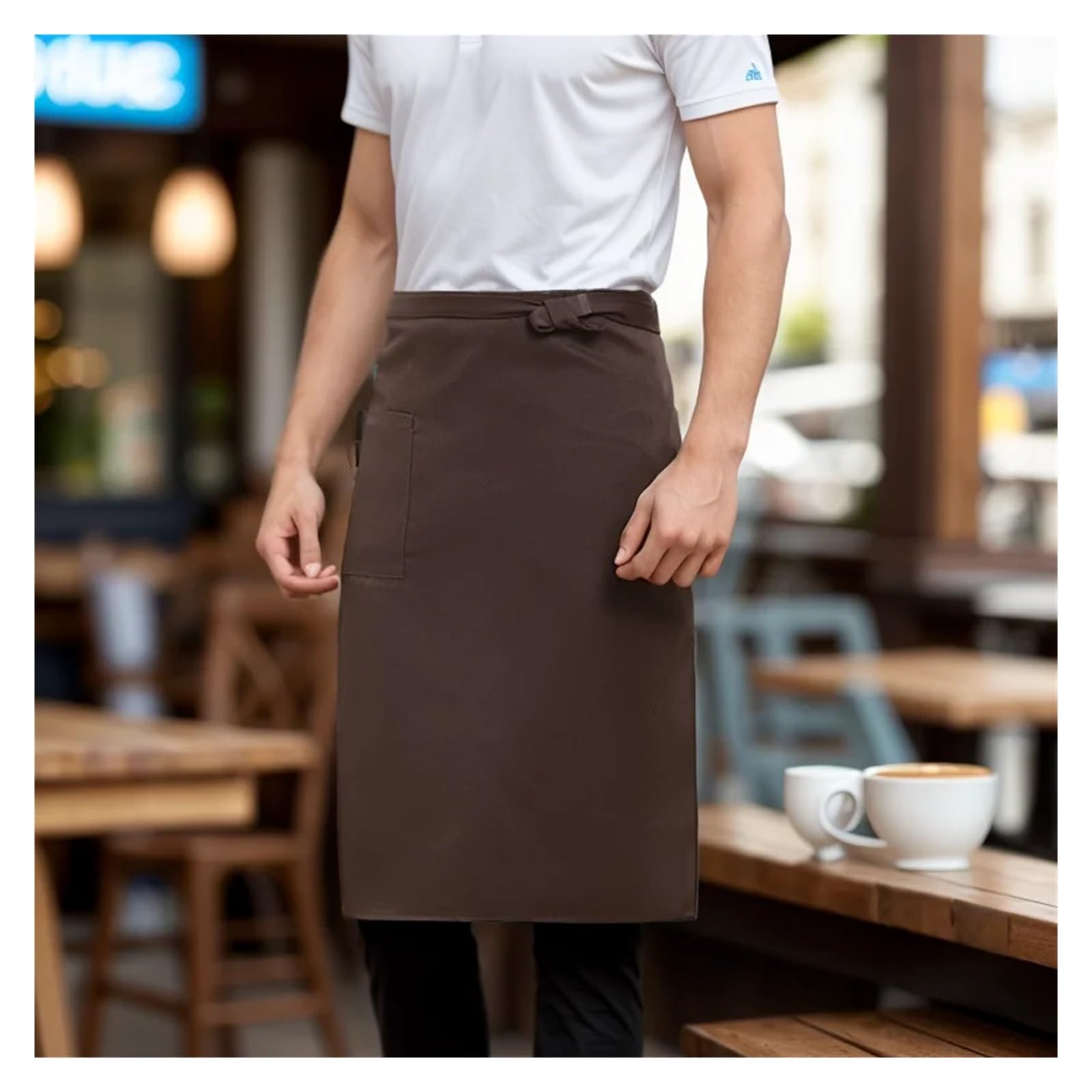kellnerschürze 2-teilige Kochschürze for Männer und Frauen im westlichen Restaurant, Café, Hotelrestaurant, Küche, Konditorei, Bäckerei Koch Küchen Grill