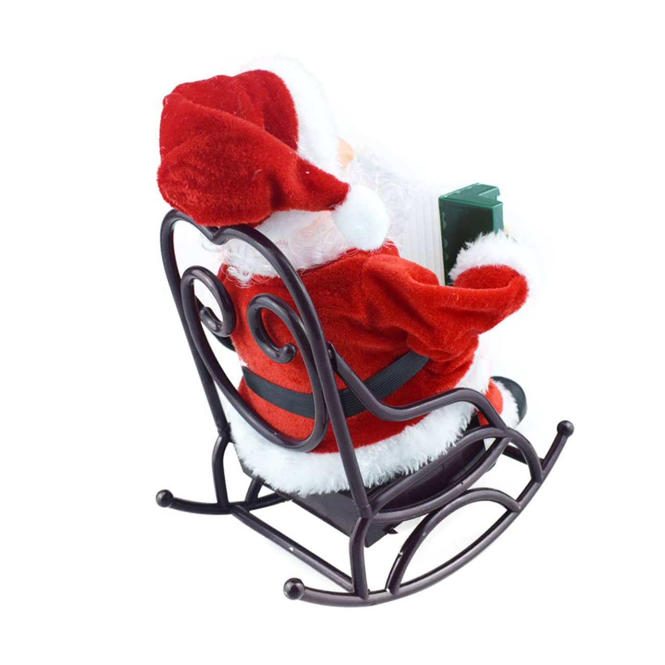 Vaguelly 1 pezzo Elettrico Natale con Musica e Danza Natale in Sedia a Decorazione Natalizia per Non Inclusa Batteria
