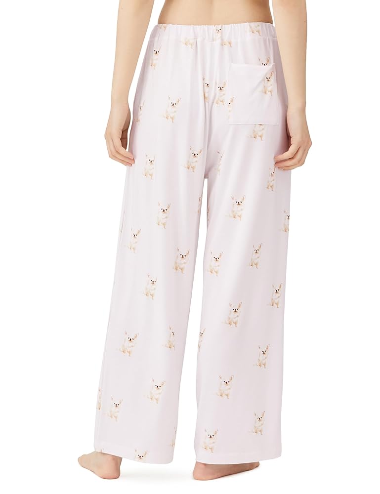未使用 DOG柄シャツ & ロングパンツ 上下セット トイプードル ピンク Amazon | [ジェラート ピケ] DOG柄ロングパンツ PWCP241259