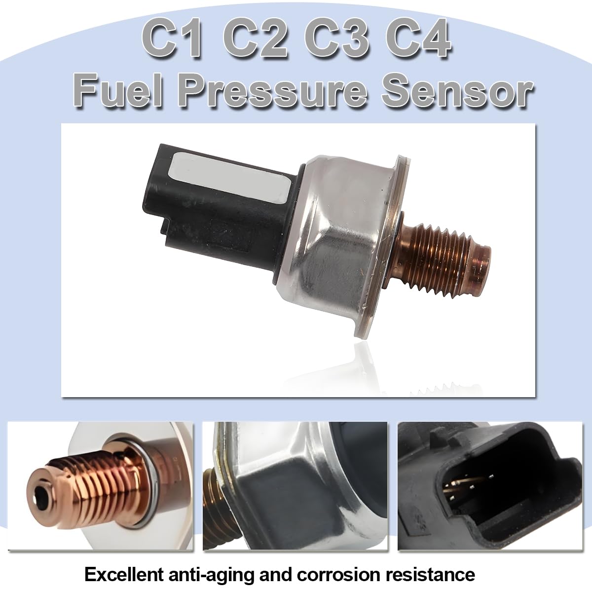 ZAMDOE 9658227880 Capteur de Pression adapté pour C1 C2 C3 C4 C5 107 206 207 307 407 1007 308 5008 Bipper Nemo Xsara 1.6 HDI 1.4 HDI Capteur de Pression de Carburant