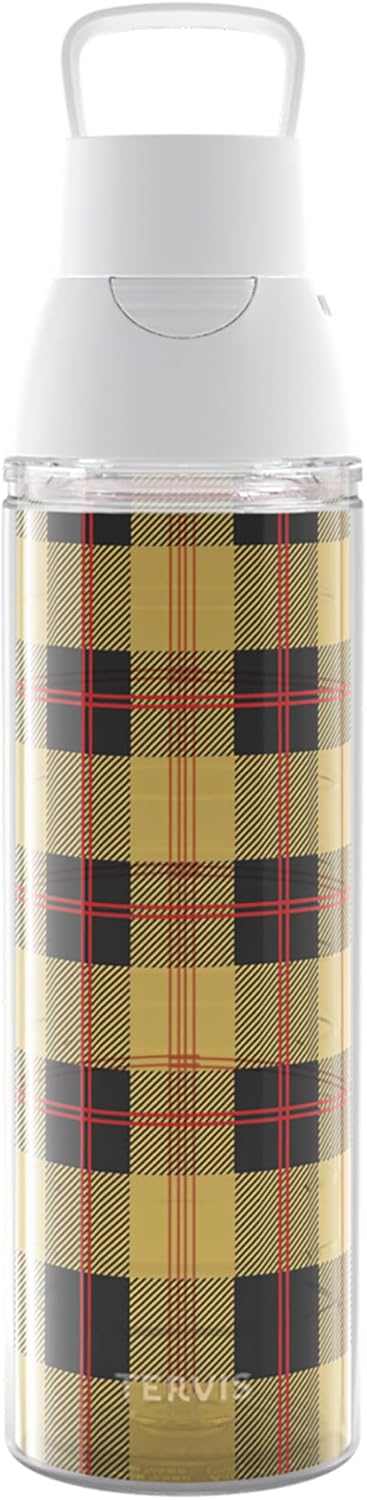 Tervis Venture Lite Explorer Collection Rugged Plaid Made in USA Double Walled Insulated Tumbler Travel Cup Keeps Drinks Cold & Hot, 24oz Water Bottle, Classic