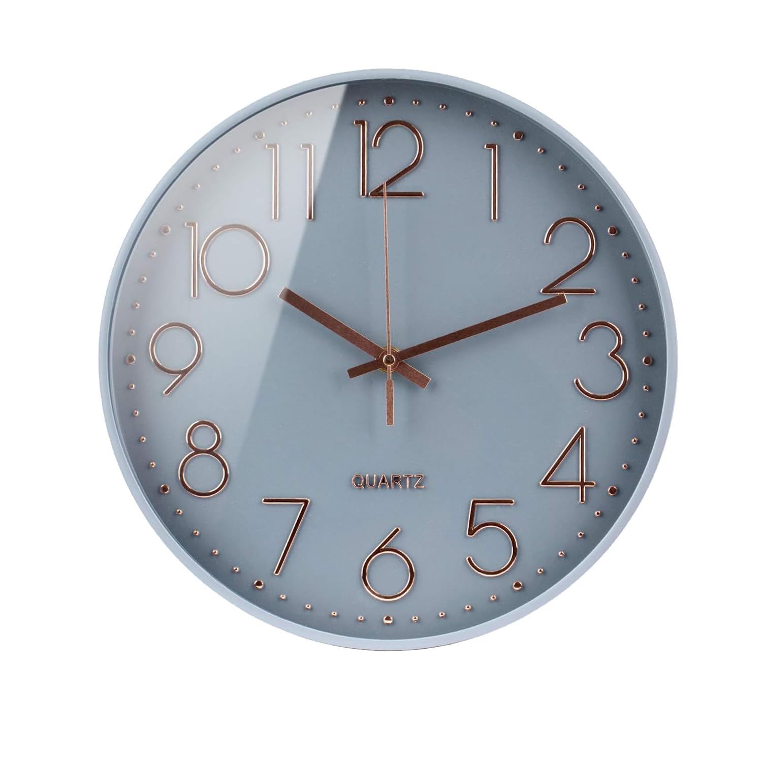 SIN&MI Wall Clock Battery Operated Silent Non-ticking Wall Clock 8.5 Inch Modern Quartz Design Decorative Indoor Kitchen Office Grey — image 1