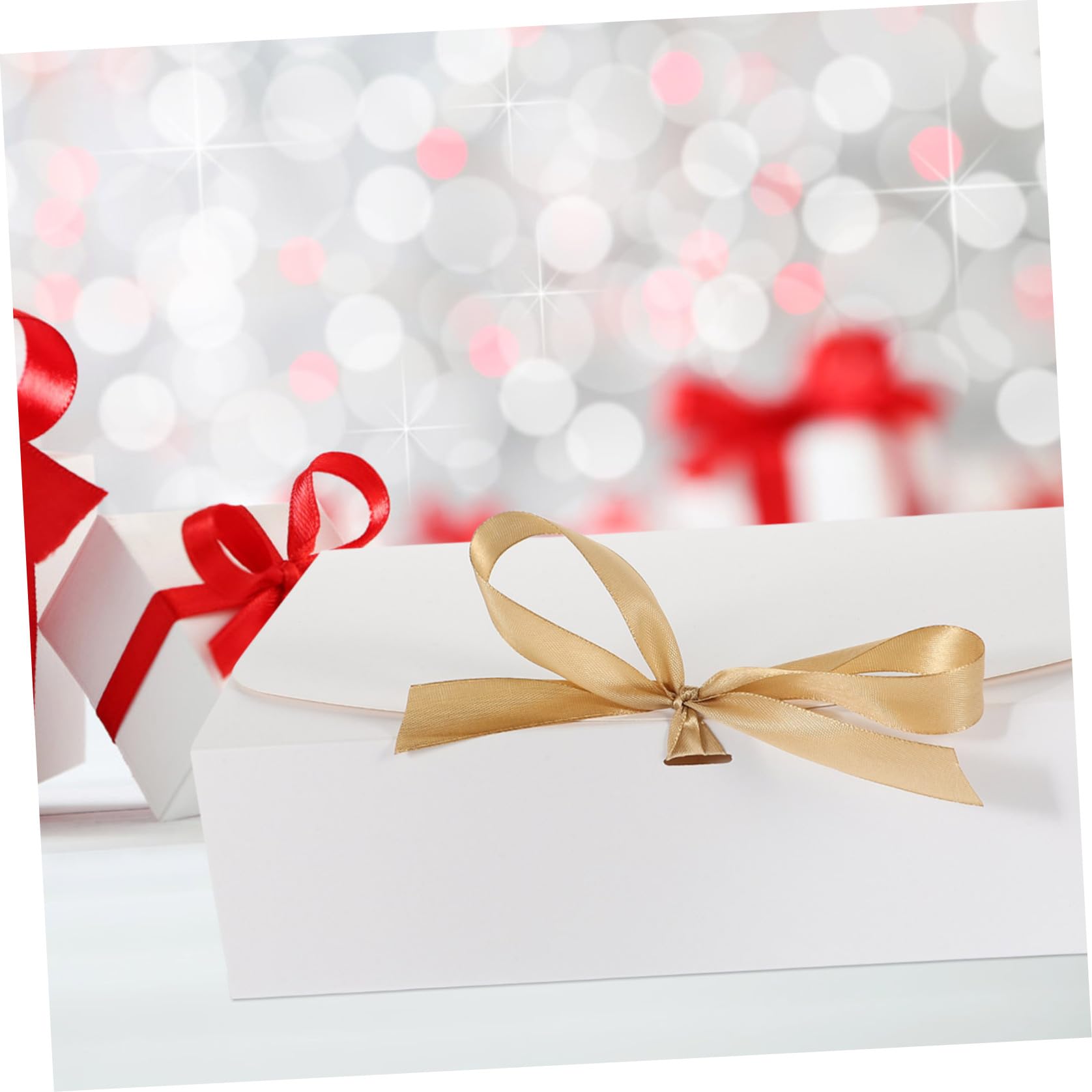 PERSELOSO 10 Stück Weiße Schachteln mit Deckel aus Karton Faltbare Geschenkverpackung für Hochzeit und Geburtstag Leichtes Design Praktische Kleine Faltdeckelboxen