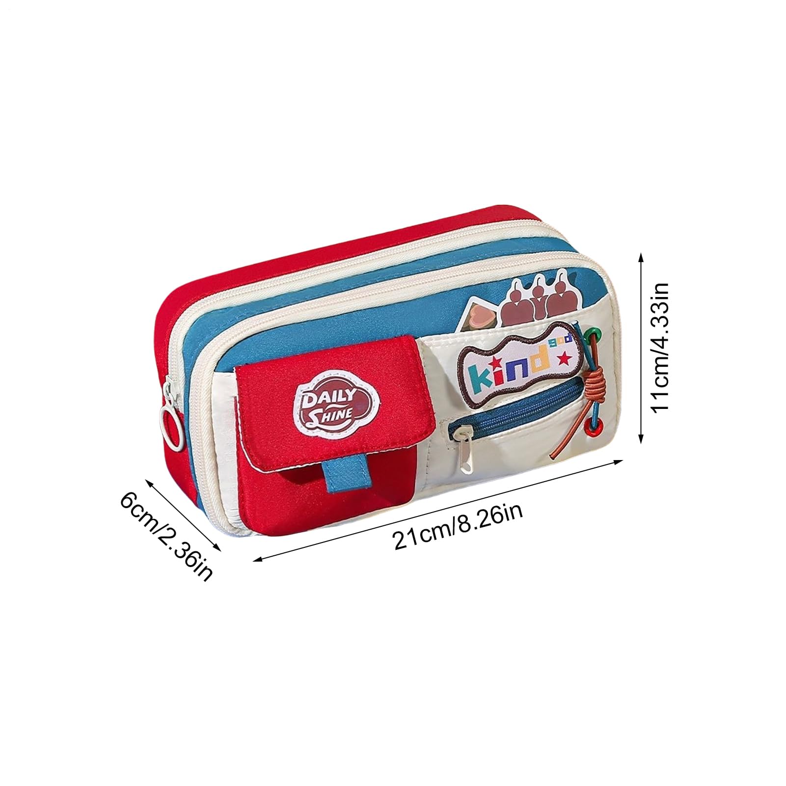 Astuccio Scatola Per Matite | Borsa Penne Stile Vintage con Cerniera Grande Capacità per Scuola Università Viaggio Trucco Porta Oggetti Per Cancelleria