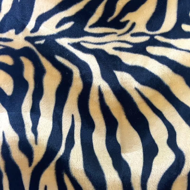 White Big Zebra Velboa Faux Fur Fabric- Sold by The Yard