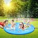 LEEHUR 67" Sprinkle and Splash Play Mat Outdoor Summer Water Play Pad Toy Swimming Party Gift for Kids Children Infants Toddlers Boys Girls Blue