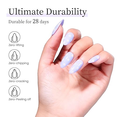 Miniatura 5 de MAYCHAO Esmalte de uñas de gel de primavera de 0.5 fl oz, 1 unidad de esmalte de uñas morado lila que se absorbe con los rayos UV, para arte de