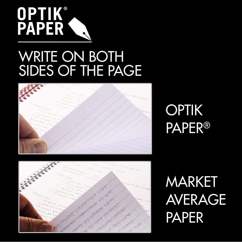 Black n' Red Notebook, 2 Pack, Durable Hardcover, Premium Optik Paper, Scribzee App Compatible, Secure Casebound Binding, 8-1/4" x 5-7/8", 96 Double-Sided Ruled Sheets (73405)