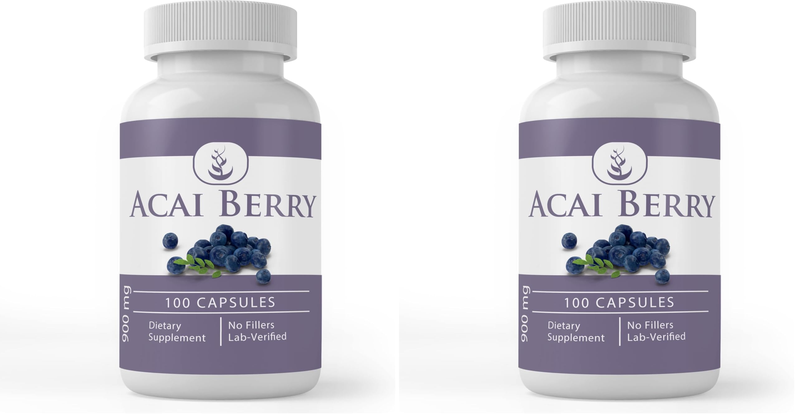 Pure Original Ingredients Acai Berry (100 Capsules) No Magnesium Or Rice Fillers, Always Pure, Lab Verified (Pack of 2) 100 Count (Pack of 2)